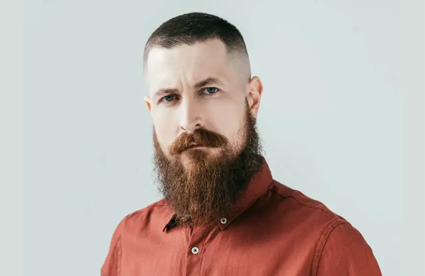buzz cut with beard