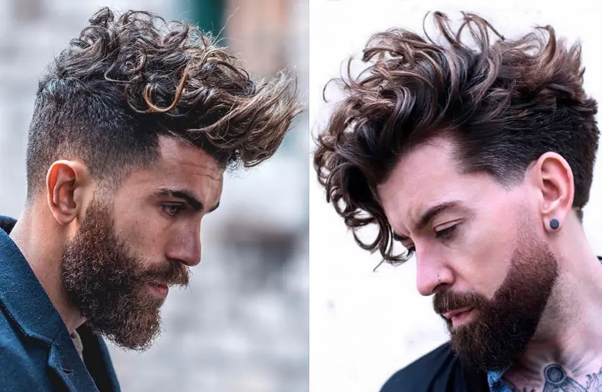 Neat Curly Quiff- mens haircuts